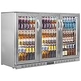 Interlevin PD30H SS Bar and Counter Display Chiller Chilled Display with Stainless Steel 900(H) x1350(W) x520(D) 340 Litre 2 Per Door Shelves -2 Year Parts Warranty Included