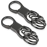 Thinp 2 Sets Key Chains for Car Keys, Detachable Key Ring Quick Release Keychain with 4 Key Rings Heavy Duty Car Key Organizer Key Chain Holder Clip for Men and Women