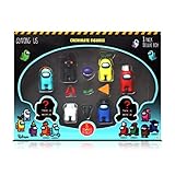 Among Us Crewmate Figures 8 Pack Deluxe Box, Official Merchandise Perfect Collectable Figure Gift Game Fan (Blue) / Assortment/package May vary