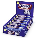 Snickers - Milk Chocolate Low Sugar Protein Bars | 12 x 57g Pack, Only 2g of Sugar per bar, Hi Protein Energy Snack, 20g Protein