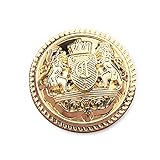 Fashion Decorative Metal Buttons Lace Mesh Surafce with Logo Coat Suit Buckle,Pack of 10