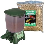 Aquacadabra 2Kg Fish Food Pellets & P7000 Automatic Pond Fish Feeder Bundle Kit