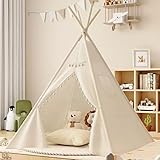 Teepee Tent for Kids,Large Indoor Playhouse for Boys & Girls, Multifunction Kids Play Tent for Indoor & Outdoor Play and Picnics