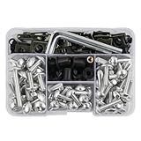TYSMYXGS Nut and Bolts Kit Motorcycle Bolts Screw For H&onda For CBR 6000 900 929 954 1000 RR For CBR600 F F2 F3 F4 F4i Fairing Bolts Kit 190pcs Nuts Fairing Screw Kit(Silver)