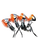 Chrome Signal Indicator Lights for Honda Steed 600 750 Magna 250 Magna 750 Shadow 400 750 VTX1300 VLX 1100 DLX VTX 1300 1800 Cruiser Chopper Custom (Front/Rear)