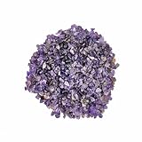 VMDEKK Amethyst Chips Stones,Fish Tank Gravel and Healing Crystals in Pebbles Bulk for Decorate,Tumbled Stone Shaped Stones for Vase,Plants,Reiki,Succulents Crafts,Vases Filler, Aquarium Gravel 100g.