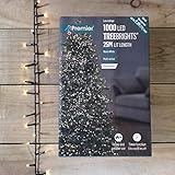 Premier Decorations - 1000 Multi Action TreeBrights LED Lights with Timer - Warm White
