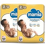 Mamia Premium Quality Baby Nappies - Soft, Absorbent & Comfortable (Size 2(2 Packs of 60 Nappies))