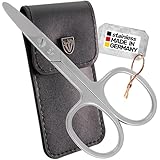 3 Swords Germany - Brand Quality Stainless Steel INOX Curved Nail Scissors with Round Tips for Diabetics or Kids - Made in Solingen Germany 623