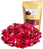 Natural Biodegradable Dried Rose Petals 1.75oz/50g Real Flower Petals Confetti for Bath Spa Wedding DIY Crafts
