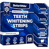 Premium Teeth Whitening Strips 14 Treatments - Enamel Safe - Non-Sensitive Formula - 28 Peroxide-Free Whitening Strips - Dentist Formulated Teeth Whitening Kit + Mouth Opener Included