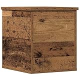 vidaXL Storage Box Old wood 30 x 35 x 35 cm Engineered Wood, Modern Living Room, Rectangular Chest, Durable Storage Solution, Stylish Large Trunk, Multi-Purpose Home Organizer