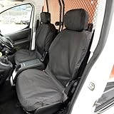 UK Custom Covers To Fit Fiat Scudo (2022 Onwards) Front Seat Covers (Single/Single) Black - SC816B