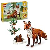 LEGO Creator 3in1 Forest Animals: Red Fox Toy to Owl Figure to Squirrel Model, Woodland Animal Toys for 9 Plus Year Old Kids, Girls & Boys, Makes a Fun Bedroom Decoration, Birthday Gift Idea 31154