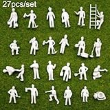 27Pcs Model Train Figures Set Realistic Workers for HO OO Gauge Layout, Perfect for Enhancing Scenery
