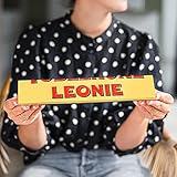Personalised Toblerone Chocolate Bar - Personalised with the Name of Your Choice, Milk Chocolate with Honey-Almond Nougat, 360 grams