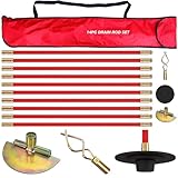 Pro 30ft Drain Rod Set Kit in Carry Bag Professional Heavy Duty Unlock Plunger Worm Scraper Cleaning Rods Rodding 14 PC 9m Length