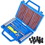 Faburo Tire Repair Kit, 32PCS Heavy Duty Tire Plug Kits, Handle Tyre Plug Set with Gloves, Quick Tyre Repair Emergency Kits for for Electric Vehicles, Bikes, Cars, Dirt Bikes, Motorcycles, etc.