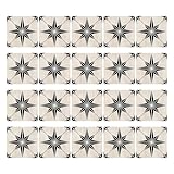 20 Pieces Tile Stickers, Apply to Tile Around Fireplace, Stick and Peel Backsplash, Black and White Tile Stickers, Waterproof Backsplash Stickers
