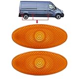 BIAREN 2x Side Marker Indicator Lamp Light Lens Amber For Renault Master Mk3 Vauxhall Movano B Mk2 Nissan NV400 261B00001R 4419475 2618000Q0A