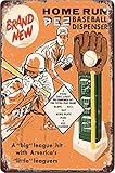 Metal Tin Retro Sign Pez Baseball Dispenser Tin Sign Metal Tin Sign Tin Sign Poster Vintage Metal Signs for Bar Music Club Man Cave Room Wall Decor 8x12 Inch