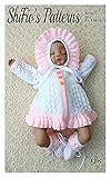 Knitting Pattern for Babies matinee Jacket, Bonnet and Matching Booties, Baby Knitting Pattern, 0 to 3 Months & 3 to 6 Months, Double Knitting, DK, KP188