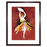 Wee Blue Coo Vintage Lady Flag Skirt Cyma Tavannes Watch Painting Framed Wall Art Print