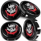 SkinoEu 4 x 65mm Wheel Centre Alloy Hub Center Caps Compatible with VW 3B7 601 171 / 6U7 601 171 Black Hubcaps CV 69