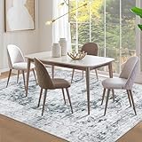Homcomodar Washable Rugs for Living Room 160x230cm Distressed Area Rugs Soft Low-Pile Bedroom Carpets Boho Thin Floor Carpet Vintage Large Area Rug Carpets for Dining Room Nursary