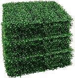 M.J COMFY-LIFE 18Pcs Artificial Hedge Plant Panels 60 x 40cm Grass Plant Wall Panels Green Privacy Living Wall Fence Screening Home Garden Spring Leaf Backdrop for Indoor Outdoor