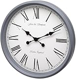 Fox and Simpson Extra Large 50cm / 20-Inch Grand Central Station Wall Clock in Grey