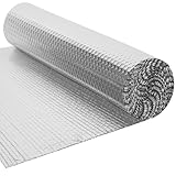 BLOSTM Foil Insulation Roll 5m x 60cm - Radiator Reflector Panels for Floor, Ceiling, Roof, Wall Insulation - 3-in-1 Reflective Foil Insulation Roll - Heat & Vapour Barrier Saves Energy