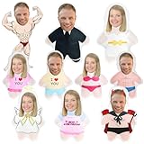 Custom Face Pillow with Your Own Face,10/20/30/40cm Personalised Pillows With Face On It, Decorative Cushion Customised Gifts for Birthday, Couple,Friends,Add Your Text or Photo Face