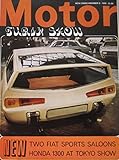 Motor magazine 9 November 1968 featuring Honda N600 road test, Turin Motor Show, Fiat