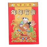 TOYANDONA 2024 Old Almanac Year of Dragon Hanging Calendar Wall Lunar Calendars Annual Chinese Feng Shui Wall Hanging Lunar s Counter Paper The List Moon