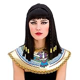 Wicked Costumes Adult Cleopatra Fancy Dress Wig with Fringe and Gold Braiding