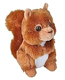 Wild Republic Hug'ems Soft Toy, Gifts for Kids, Red Squirrel Cuddly Toy 18cm