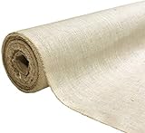 A-Express Natural Pure 100% Linen Fabric Soft Material Vintage Dressmaking Fashion Flax Bag 140cm Wide - Half Metre 50cm x 140cm Natural