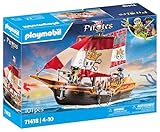 Playmobil 71418 Pirates: Small Pirate Vessel, exciting adventures on the high seas, complete with extensive accessories, fun imaginative role-play, playsets suitable for children ages 4+