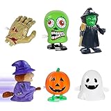 Mienocol 6 PCS Halloween Wind Up Toys for Kids,Funny Jumping Toys Walking Wind-up Spring Toy Halloween Clockwork Toy for Halloween Party Favors Trick and Treat Goody Bag Filler