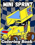 Bermrider Mini Sprint Coloring Book: Dirt Oval Track Racing Race Car Kids Speedway Gift Raceway Accessory Winged Lighting 1000cc