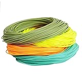 MAXIMUMCATCH Maxcatch Weight Forward Floating Fly Line 100ft Yellow, Orange, Teal Blue, Moss Green (1F-10F) (Pink with 2 welded loops, WF5F)