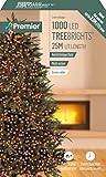 1000 LED 25m Premier TreeBrights Christmas Tree Lights Timer Red & Vintage Gold