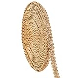 PH PandaHall 15 Yards x 13mm Golden Gimp Braid Trim Embroidery Braid Haberdashery Trimmings Lace Trim Edge Decorative Gold Thread for Home Decoration Costume DIY Crafts Sewing Crafts