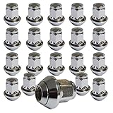 20 wheel nuts fororiginal Ford aluminum rims compatible with Ford Focus, Fiesta, Escort, Mondeo, Kuga, B-Max, Cougar, C-Max, Cosworth, Orion, Fusion, KA, Puma, Scorpio, Sierra, Street, Windstar, Granada, M12 x 1.5