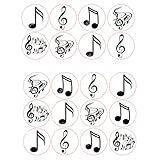 20 x Pre-Cut Musical Music Notes Edible Wafer Cupcake Toppers Cake Decoration