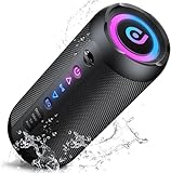 taopodo Portable Bluetooth Speaker with 30W Stereo Sound, 3 EQ Mode & 3 RGB lights, IPX7 Waterproof, 24H Playtime, TWS Wireless Pairing, Outdoor Speaker for Home, Outdoors and Hiking