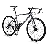 upmemet CamPingSurvivals aluminum alloy frame 700C black road bike 21-speed hybrid bike