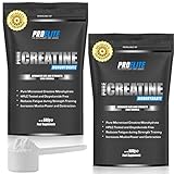 PRO-ELITE 100% Pure Creatine Monohydrate 500gx2 = 1KG Powder 200 Servings, Micronised Unflavoured - Vegan - GMO Free - Gluten Free 200 Mesh
