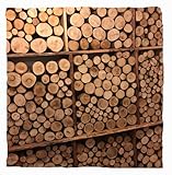 Decorative Display Round Hardwood Firewood Logs (0.2m2 area coverage)